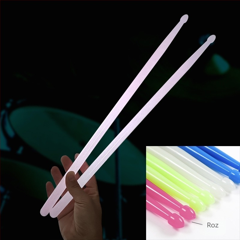 Bețe de tobă luminoase 5A din plastic, cu mâner anti-alunecare – moboog