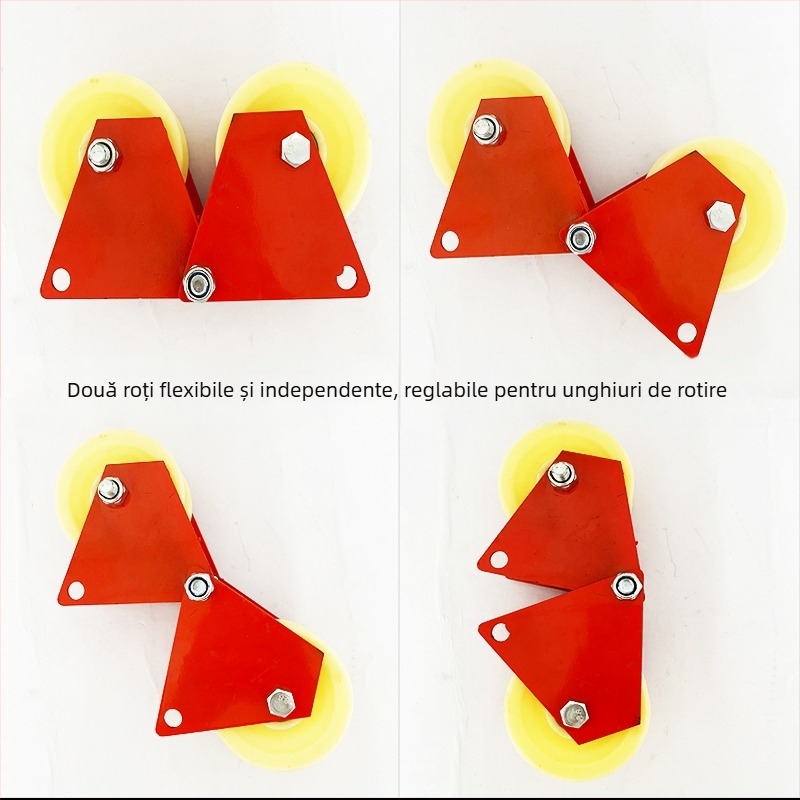 Roată unghiulară pentru lucrări la înălțime, cu mecanism de tragere a cablului, economie de efort, unghi drept