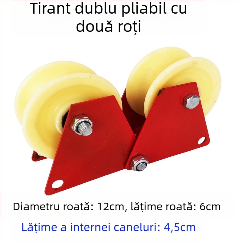 Roată unghiulară pentru lucrări la înălțime, cu mecanism de tragere a cablului, economie de efort, unghi drept