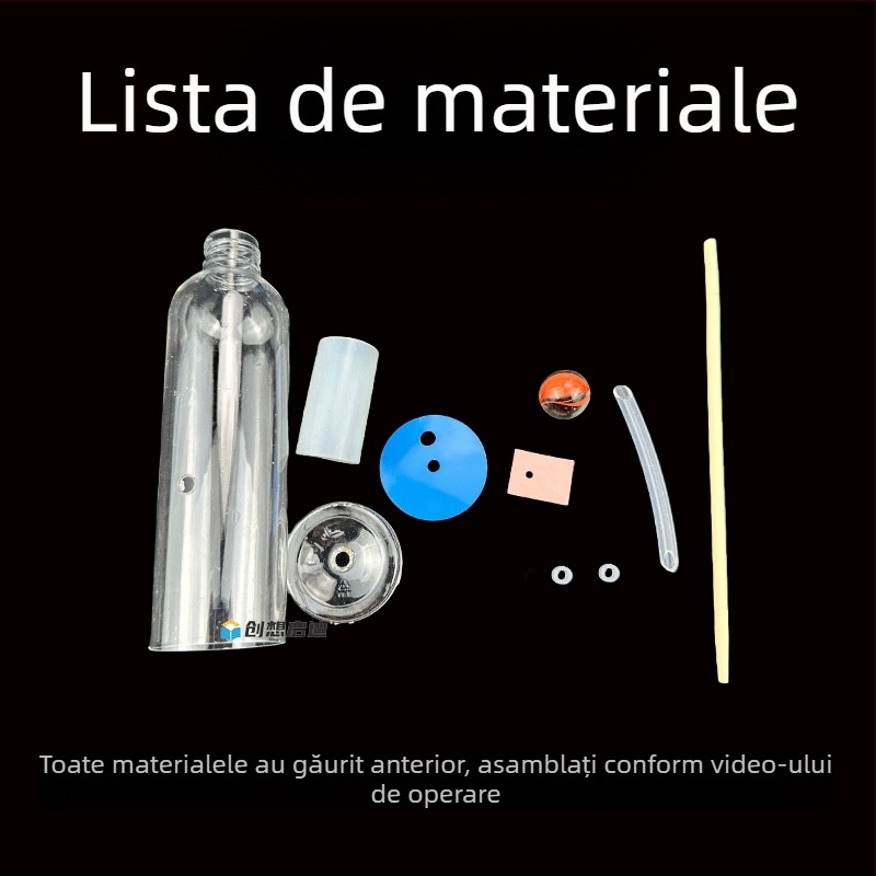 DIY model simplu de pompă cu piston – Craftsman, din plastic, pentru copii 7-14 ani, auxiliar didactic de fizică, kit științific practic