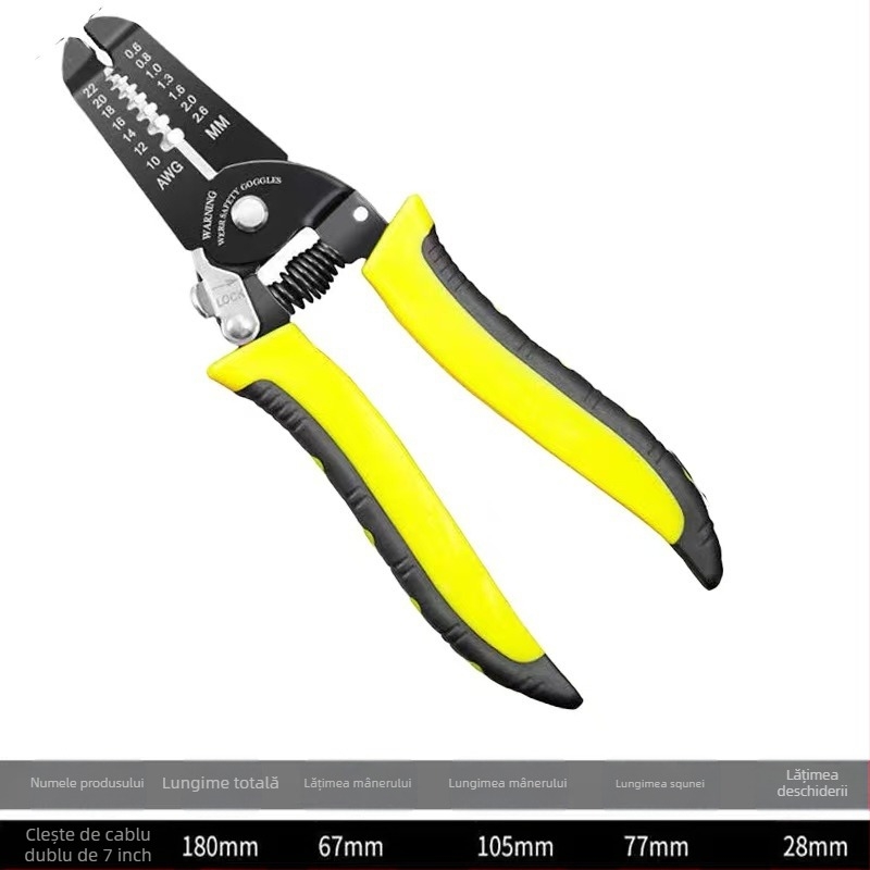 Pince dezizolarea cablurilor – unelte electrice, dezizolare automată, multifuncțională, vârf ascuțit, brand Starlight, tăierea firului, greutate 50