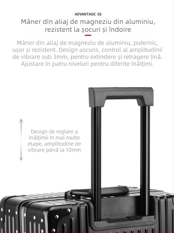 Bagaj cu fermoar și încuietoare TSA, ABS+PC, 2,9 kg, deschidere cu fermoar, potrivit pentru bagaj de cabină