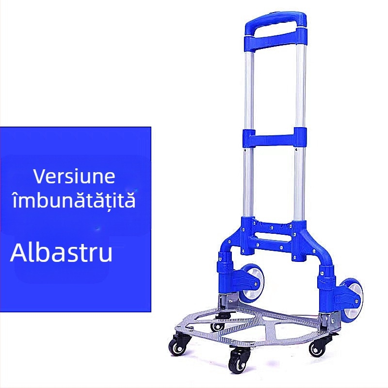 Cărucior pliabil din aluminiu, ușor de transport, capacitate 75 kg, greutate 3 kg, ambalaj de 6 buc.