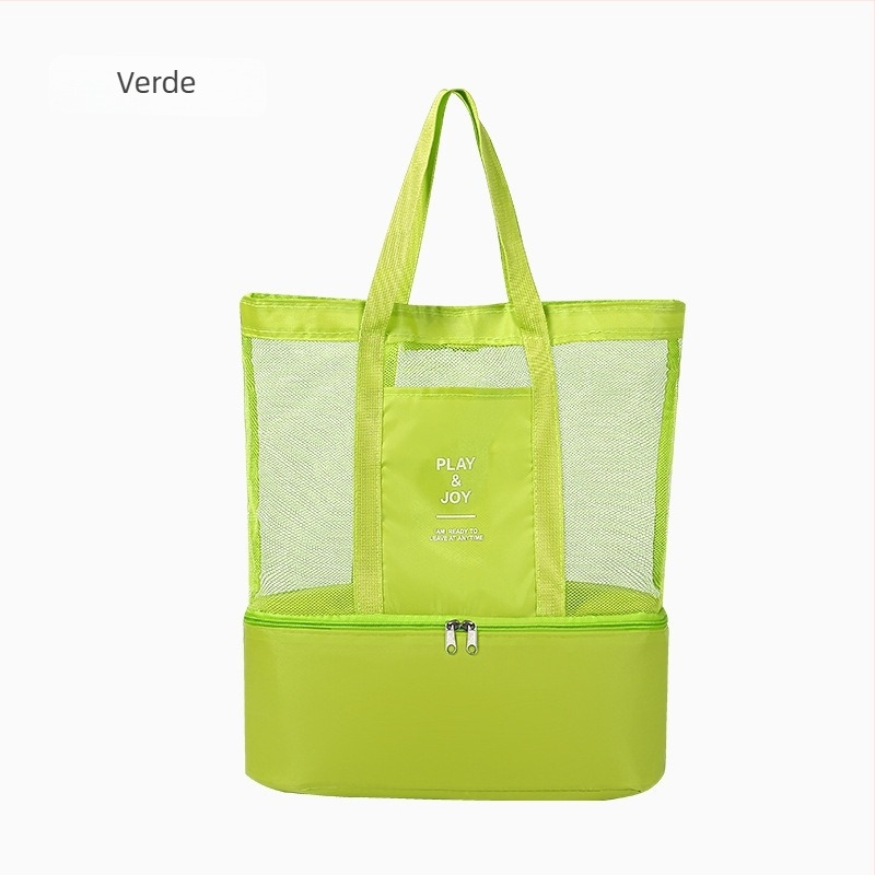 Geantă de umăr din plasă pentru sală și drumeții, capacitate până la 20 L, poliester, respirabilă, impermeabilă și izolată, unisex