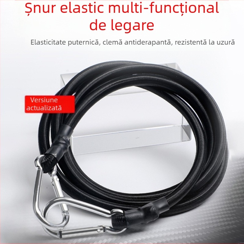 Set Wanying pentru bagaj și echipamente – încărcare 50 kg; material: fir polipropilen cu filament de cauciuc; include 1,35 m funii pentru drumeții cu cataramă pentru bagaje, 30 seturi de funii pentru bagaje, 10×25 cm mini funii latex 4 mm, 32 seturi funii 