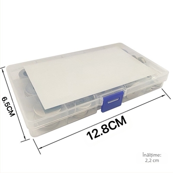 Set șaibe plate, 180 buc., DIN125, acoperire nichel, grad 4.8, clasă A