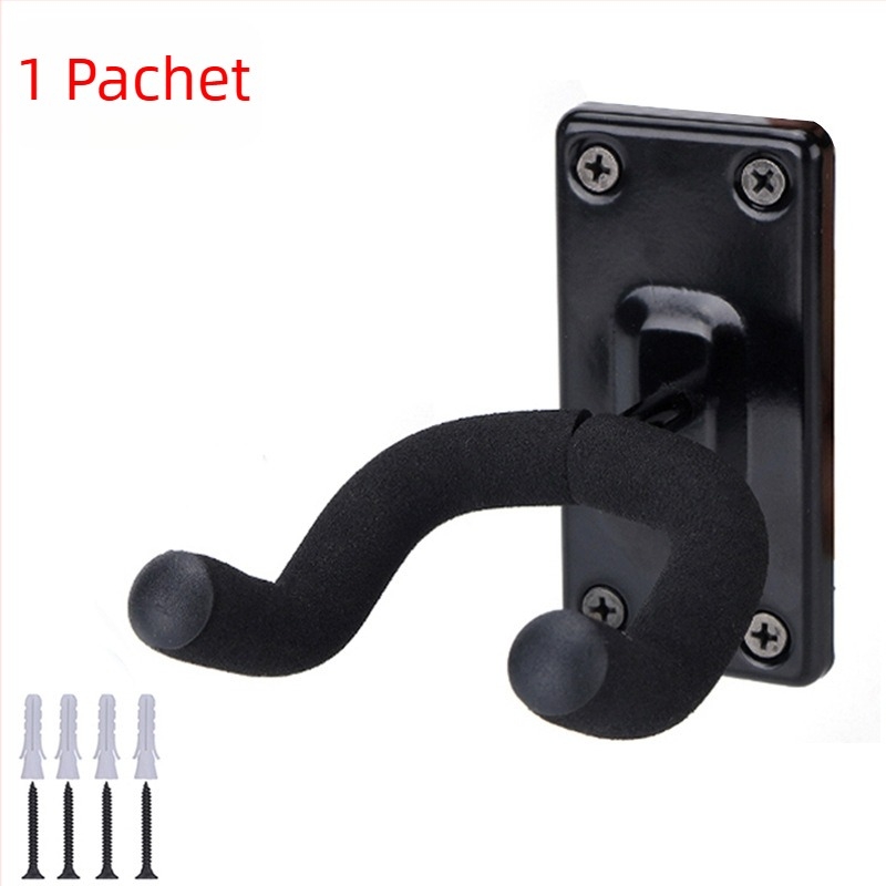 Cuier de perete pentru chitară cu bază pătrată, metal + tub spumă, model PD-10, potrivit pentru chitară, ukulele și bas