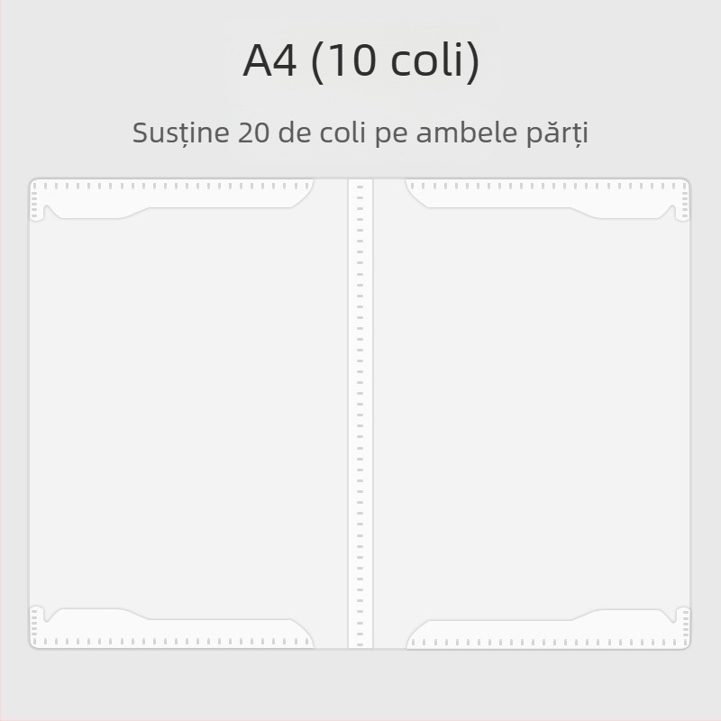 Folder din piele pentru partituri, model Ypj-001, 20 de pagini, cotor 30 mm, Grosime material 5 mm