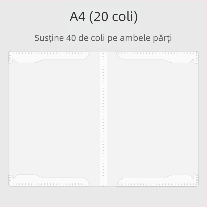 Folder din piele pentru partituri, model Ypj-001, 20 de pagini, cotor 30 mm, Grosime material 5 mm