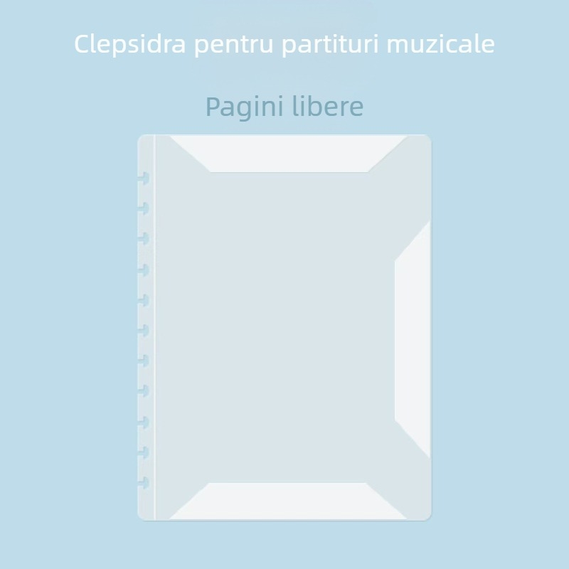 A4 Plic plastic pentru partituri, cu clips, rescris, anti-reflexie, 40 de pagini, posibilitatea imprimării logo-ului