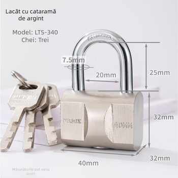 Lacăt casnic din oțel inoxidabil, model qSqgFxd, marcă Xiamen weirong wangli, aplicație: Alte