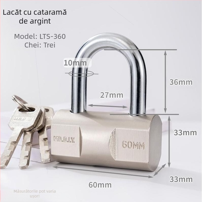 Lacăt casnic din oțel inoxidabil, model qSqgFxd, marcă Xiamen weirong wangli, aplicație: Alte