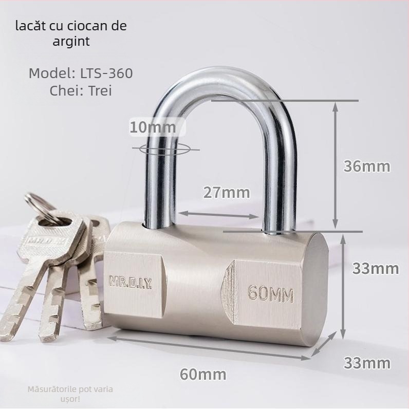 Lacăt casnic din oțel inoxidabil, model qSqgFxd, marcă Xiamen weirong wangli, aplicație: Alte