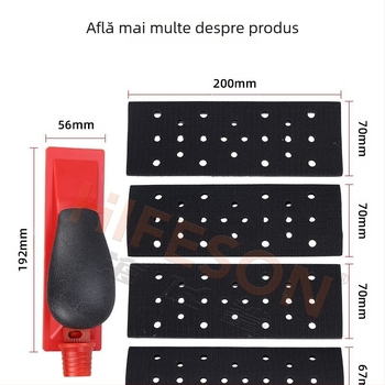 Sea Flying Shark placă de șlefuit manuală cu vid, set de 5 bucăți, pentru polisare auto și tencuire