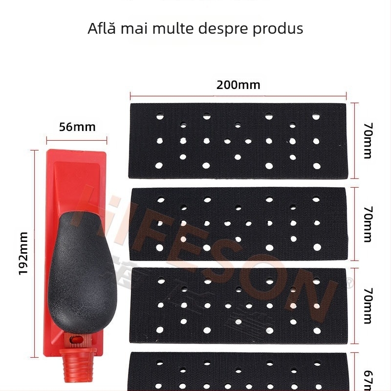 Sea Flying Shark placă de șlefuit manuală cu vid, set de 5 bucăți, pentru polisare auto și tencuire