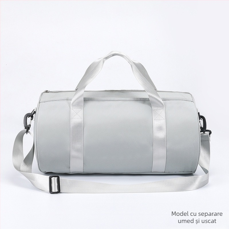 Geantă de sport unisex pentru antrenament și înot, cu separare uscat–umed, capacitate 20–35L, material Oxford, închidere cu fermoar, buzunar intern pentru telefon