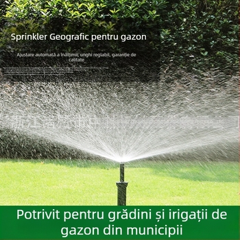 Sprinkler îngropat telescopic pentru gazon și grădină — Plastic tehnic, Middle Hertz, rotire de 360° cu ridicare