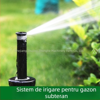 Sprinkler îngropat telescopic pentru gazon și grădină — Plastic tehnic, Middle Hertz, rotire de 360° cu ridicare