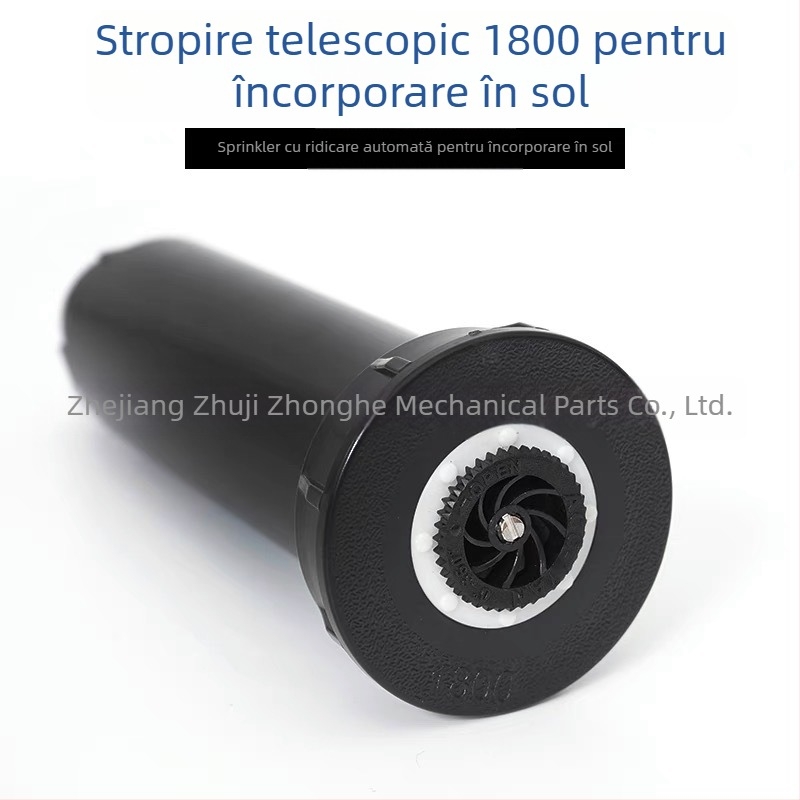 Sprinkler îngropat telescopic pentru gazon și grădină — Plastic tehnic, Middle Hertz, rotire de 360° cu ridicare