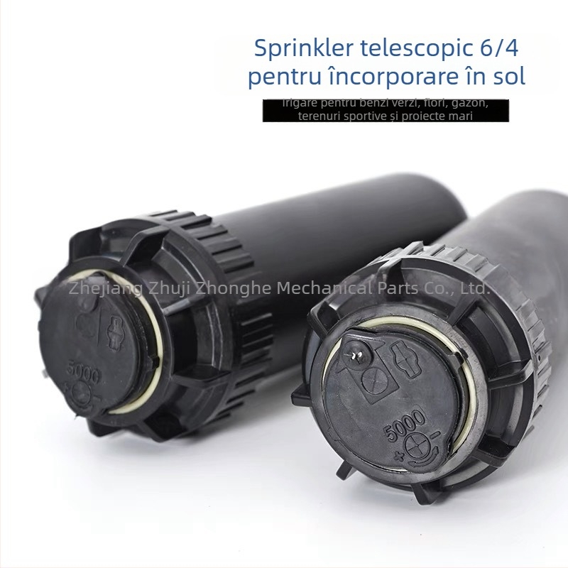 Sprinkler îngropat telescopic pentru gazon și grădină — Plastic tehnic, Middle Hertz, rotire de 360° cu ridicare