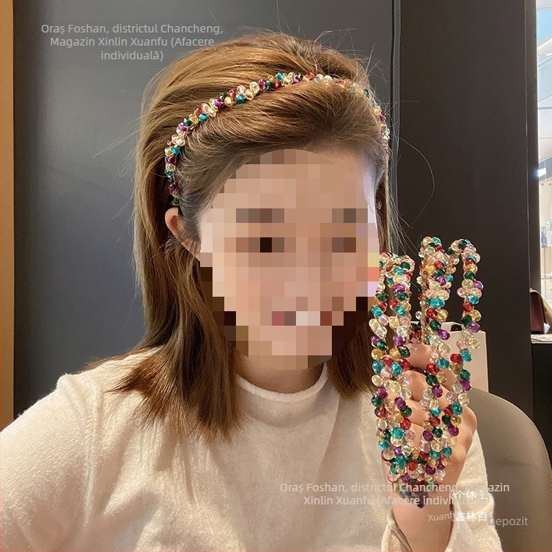 Diademă cu cristale pentru copii, primăvara 2025, stil coreean/japonez