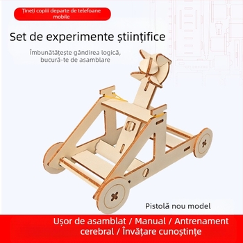 Kit educațional din lemn pentru experimente științifice în fizică, DIY, non-electric, multifuncțional, pentru 7-14 ani