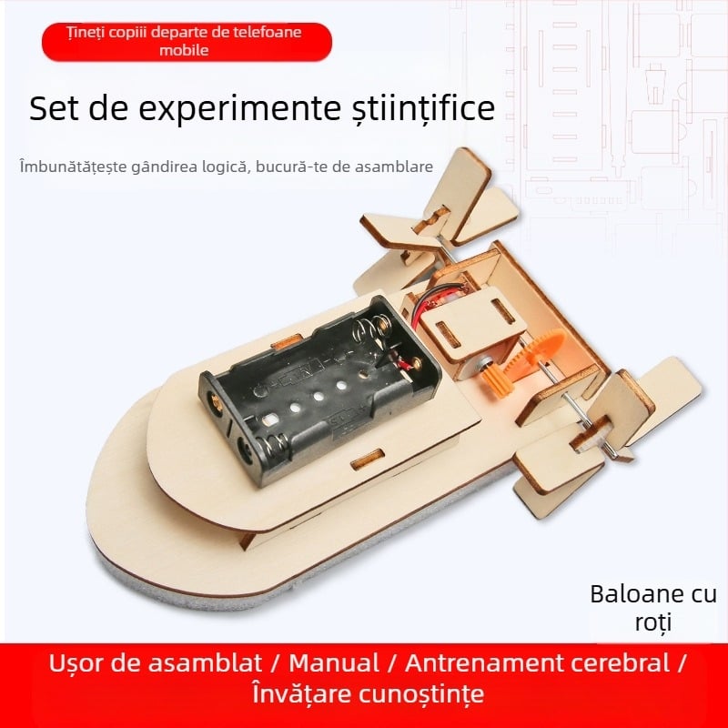 Kit educațional din lemn pentru experimente științifice în fizică, DIY, non-electric, multifuncțional, pentru 7-14 ani