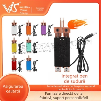 Pistol de sudură cu puncte integrat, declanșare automată, operare cu o singură mână, intrare 12V, baterie 18650 încorporată