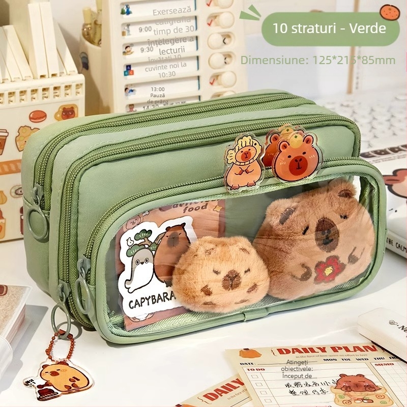 Penar din pânză, capacitate mare, stil coreean, pentru elevi de la gimnaziu până la liceu