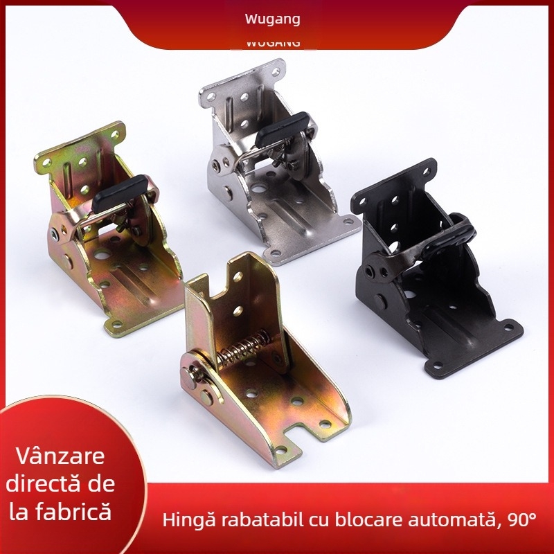 Balama pliantă 90° cu blocare pentru mobilier – din oțel laminat la rece, potrivită pentru mese, scaune, paturi și măsuțe