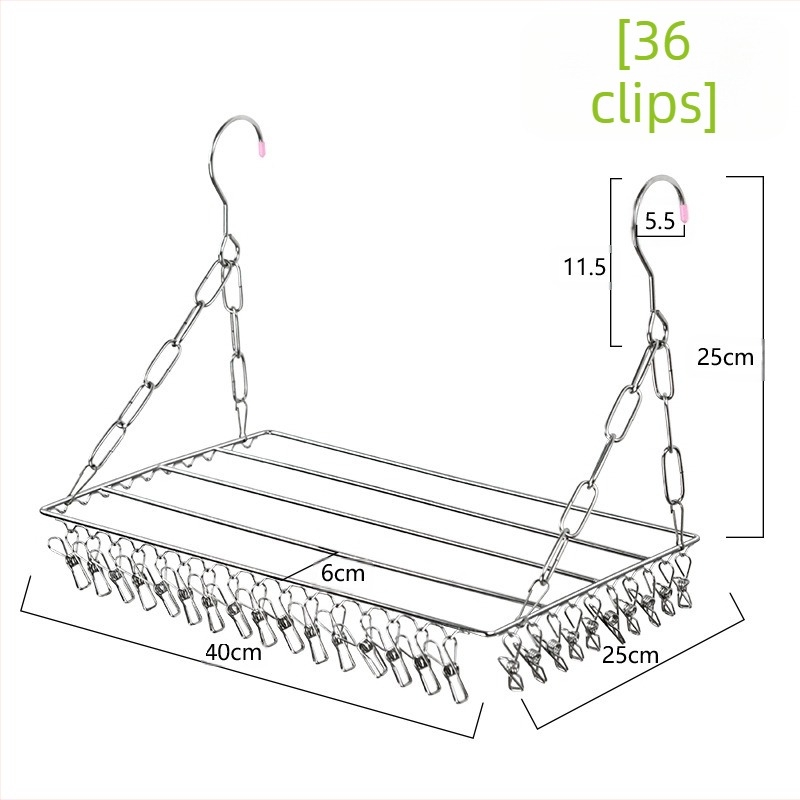 Uscător pentru haine din oțel inoxidabil, portabil, cu design circular și clemă, model DC022