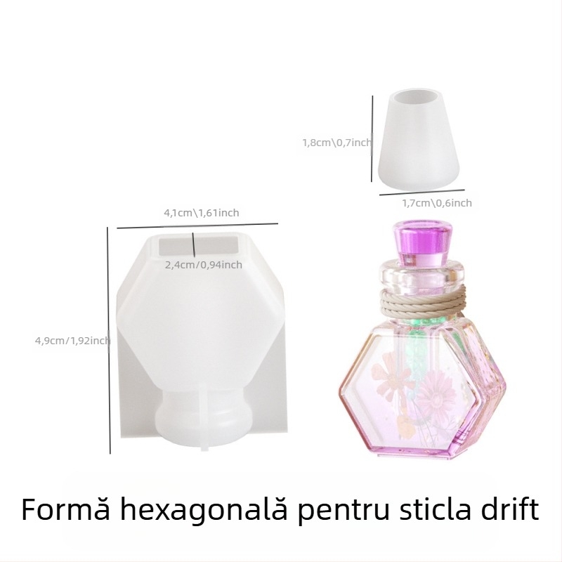 Forme DIY pentru bijuterii: șabloane din silicon pentru sticle drift și sticle de dorințe, rășină cristalină Lake Light Stone Color, primăvara 2025