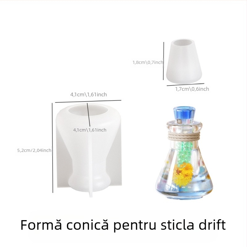 Forme DIY pentru bijuterii: șabloane din silicon pentru sticle drift și sticle de dorințe, rășină cristalină Lake Light Stone Color, primăvara 2025
