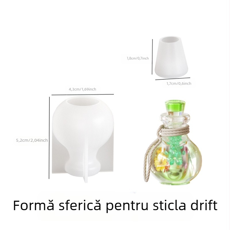 Forme DIY pentru bijuterii: șabloane din silicon pentru sticle drift și sticle de dorințe, rășină cristalină Lake Light Stone Color, primăvara 2025