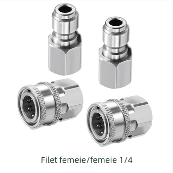 Fitinguri din oțel inoxidabil 304 pentru spălător de înaltă presiune, conectare rapidă snap-thread, compatibile NPT/M22 pentru spălarea auto