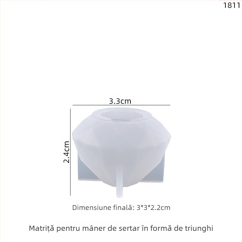 Formă din silicon pentru rășină – poligon neregulat pentru picături cristal DIY