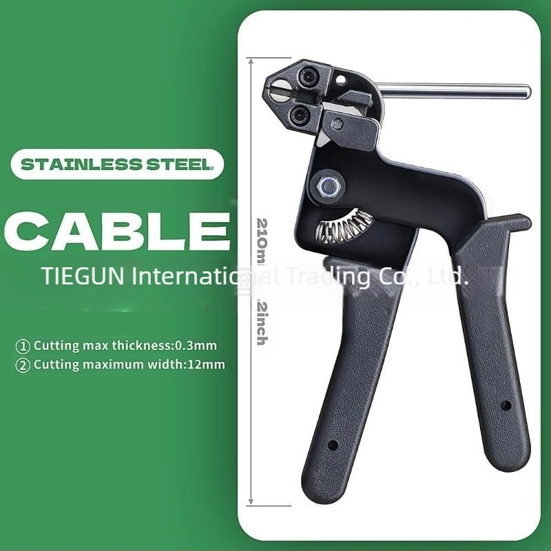 Pistol pentru banda de legare cabluri din oțel inox, cu mecanism de blocare automată, oțel inoxidabil 304, grosime 0,9 mm, seturi 106/101/156/157 piese