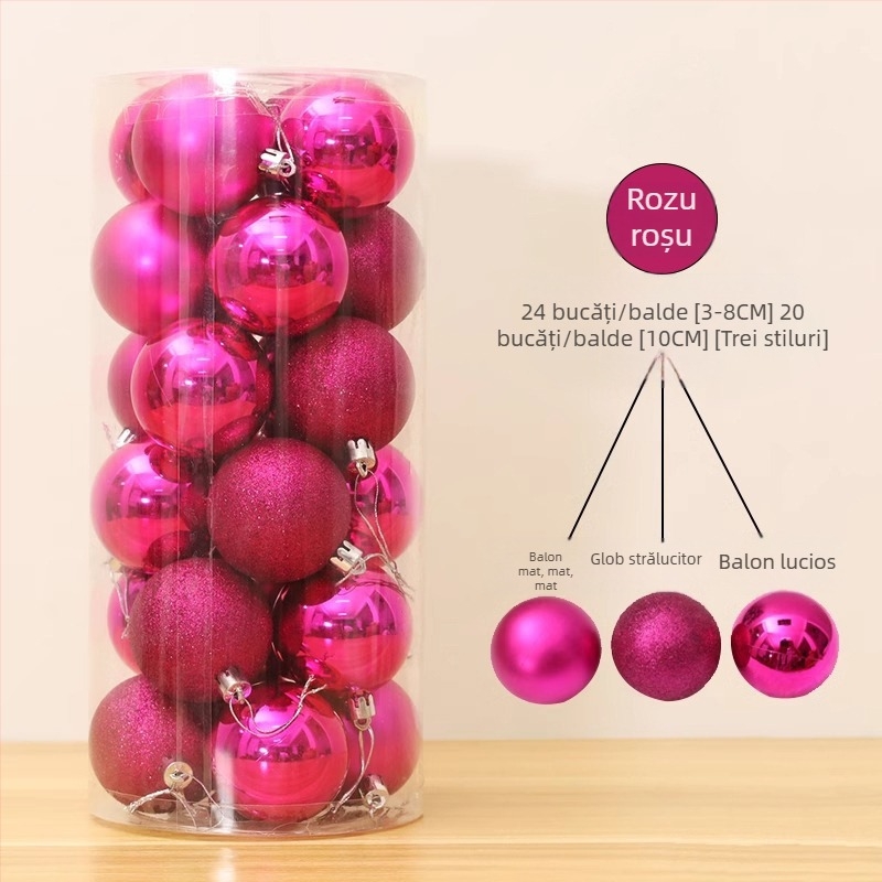 Bilă decorativă de Crăciun, plastic, stil modern, electroplacare