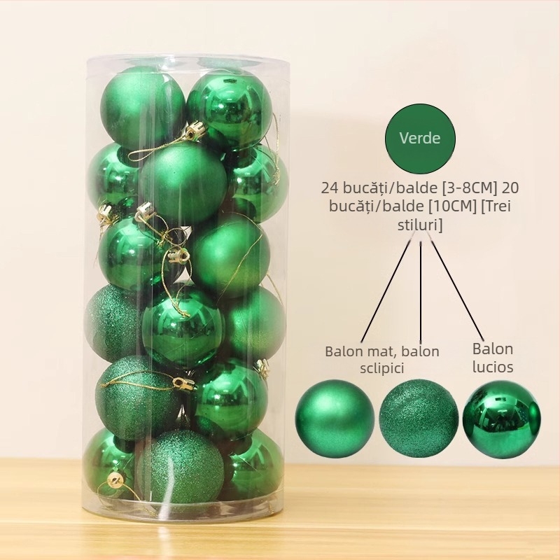 Bilă decorativă de Crăciun, plastic, stil modern, electroplacare