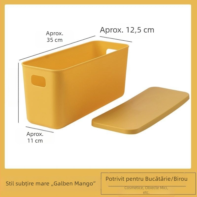 Organizator Slim pentru cosmetice, cu capac, pentru depozitare îngustă a obiectelor mici