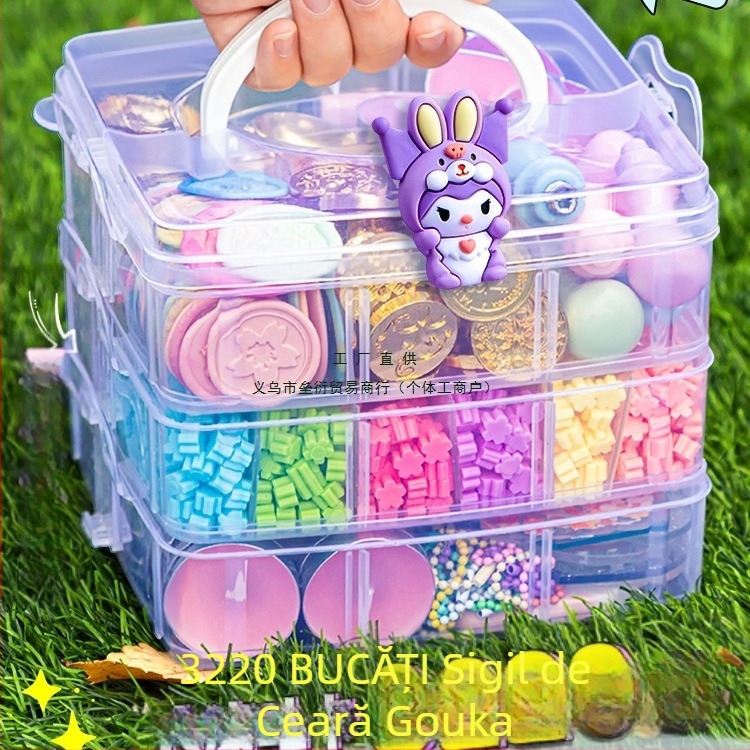 Set ștampile din ceară, model 985, kit DIY pentru sigilii, material: floare de mătase