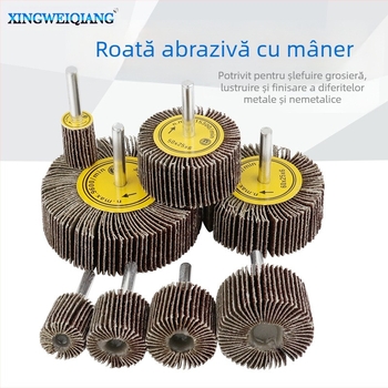 Xingweichang Roată de șlefuit cu pânză de emery pentru prelucrarea lemnului, cu mâner, disc abraziv din metal, model 202103081548
