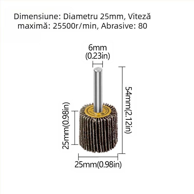Xingweichang Roată de șlefuit cu pânză de emery pentru prelucrarea lemnului, cu mâner, disc abraziv din metal, model 202103081548