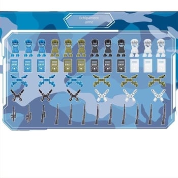 Set blocuri din plastic ABS, piese mici 0–38, 0,05 kg, fără energie electrică