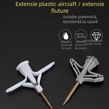 Ancoră fluture din nylon pentru gips-carton, șurub de expansiune