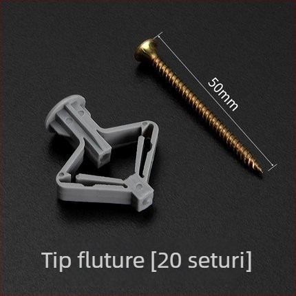 Ancoră fluture din nylon pentru gips-carton, șurub de expansiune