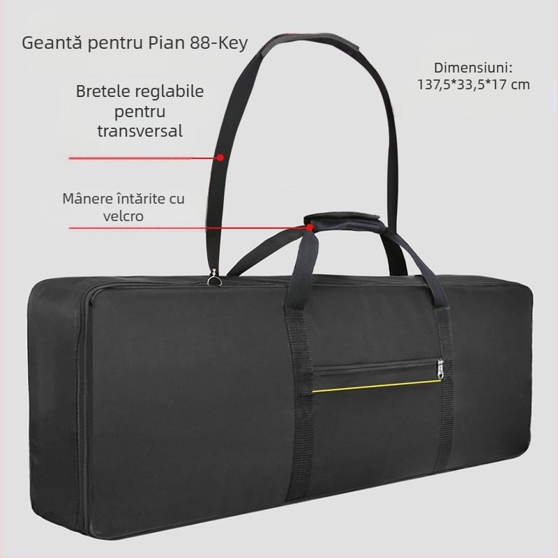 Geantă pentru instrument muzical pentru organ electronic, Xiaoma, pânză Oxford, personalizabilă