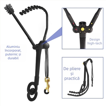 Curea de gât pentru saxofon – metal, model S-02, rezistentă, potrivită pentru adulți și copii, curea de umăr