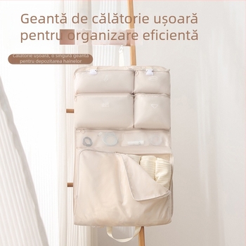 Sac de depozitare suspendat pentru călătorii, poliester, stil simplu și modern, pentru lenjerie și haine