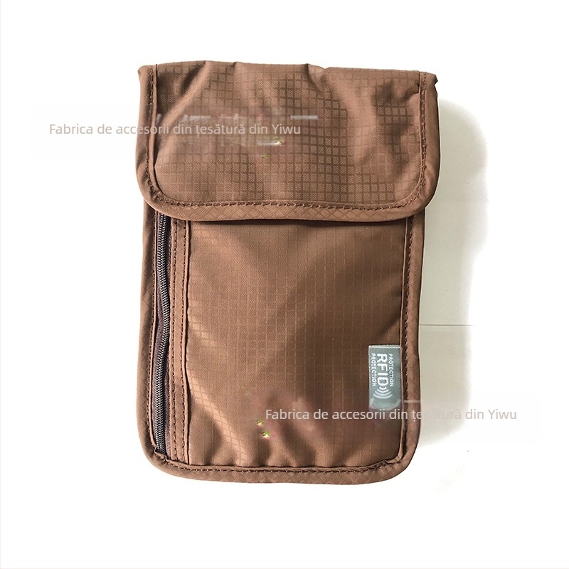 Geantă impermeabilă pentru pașaport cu protecție RFID, organizator de documente pentru călătorii, geantă messenger din nylon, model 016